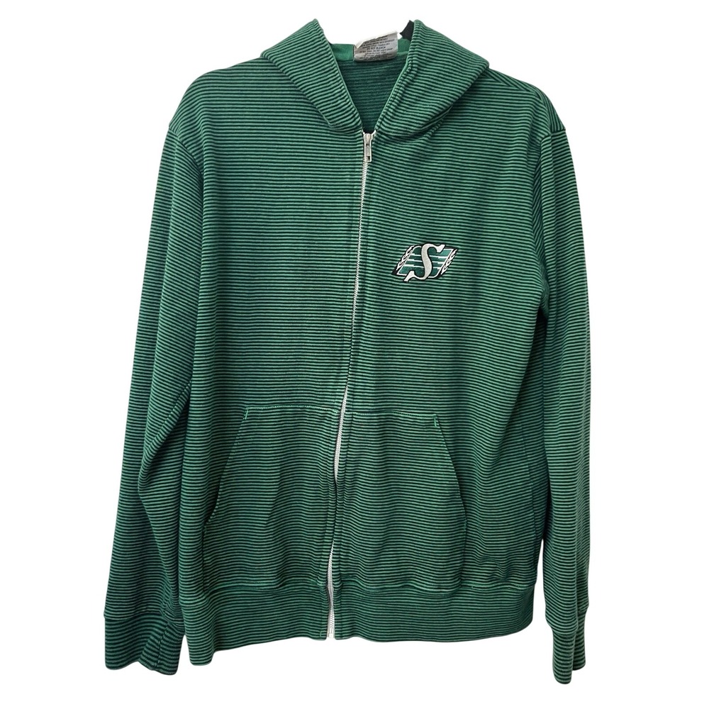 Vintage Barbarian Hoodie Mens XL Stripe Saskatchewan Roughriders Made in Canada‎
